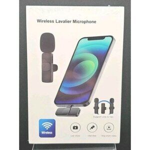 Wireless Lavalier Microphone Plug & Play 20m Range Compatible With Live Recordin